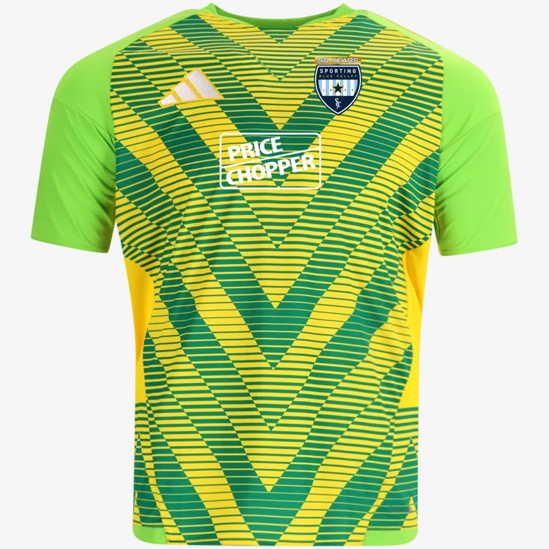 Yellow and green short sleeve goalkeeper jersey